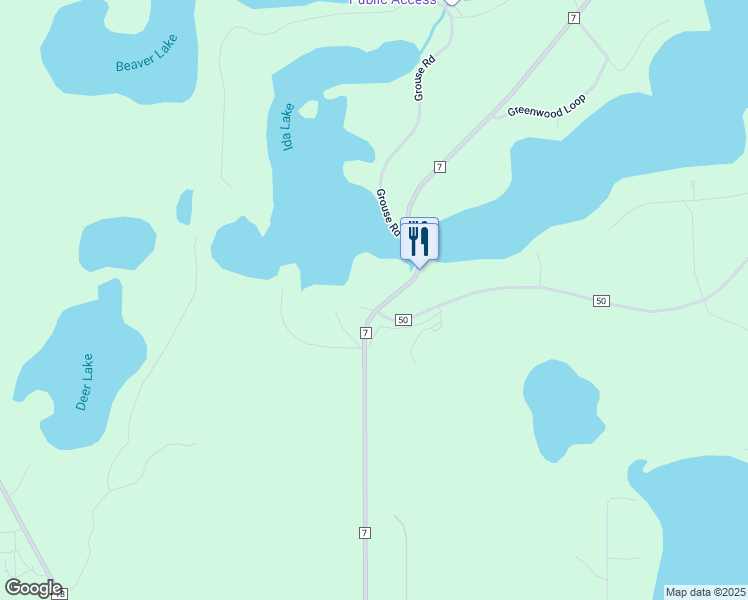 map of restaurants, bars, coffee shops, grocery stores, and more near 21891 County 7 in Park Rapids