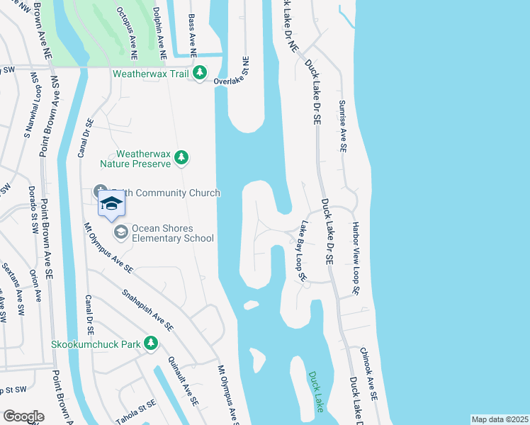 map of restaurants, bars, coffee shops, grocery stores, and more near 298 Wildwood Avenue Southeast in Ocean Shores