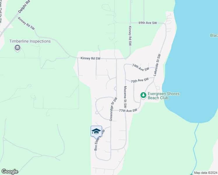 map of restaurants, bars, coffee shops, grocery stores, and more near 5348 75th Court Southwest in Olympia