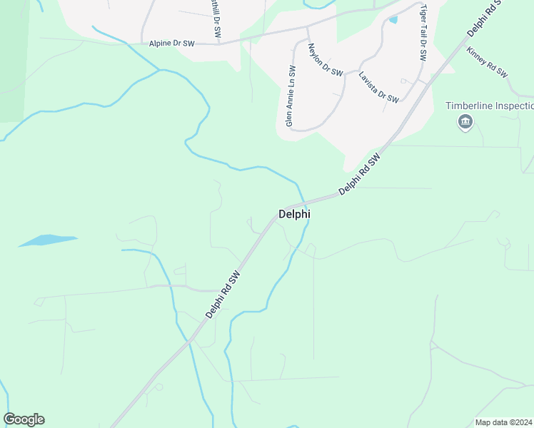 map of restaurants, bars, coffee shops, grocery stores, and more near 7614 Delphi Road Southwest in Olympia