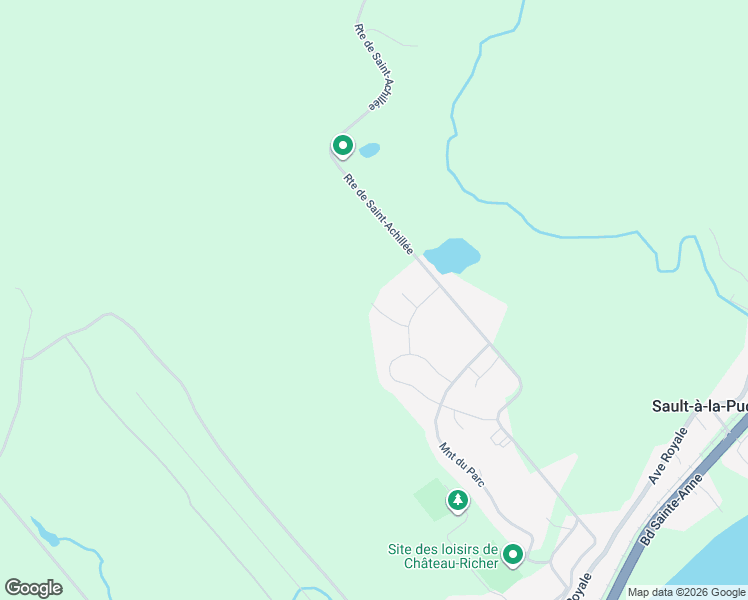 map of restaurants, bars, coffee shops, grocery stores, and more near Rue du Sault in Château-Richer
