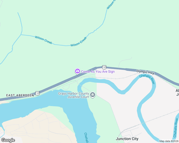 map of restaurants, bars, coffee shops, grocery stores, and more near 2504 Wishkah Road in Aberdeen