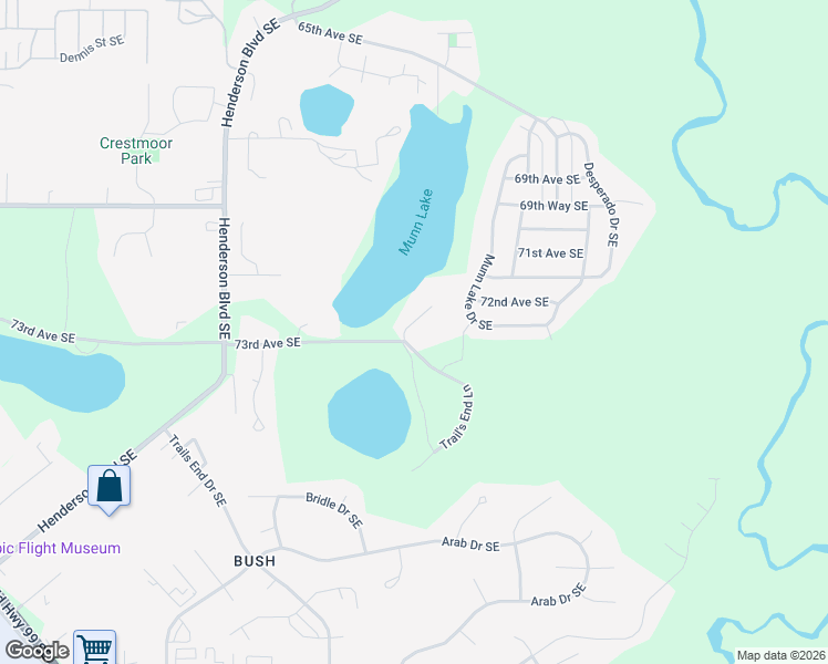 map of restaurants, bars, coffee shops, grocery stores, and more near 7240 Twin Cedar Lane Southeast in Olympia