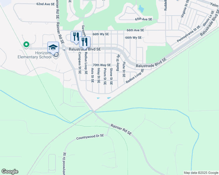 map of restaurants, bars, coffee shops, grocery stores, and more near 7133 Stone Street Southeast in Lacey