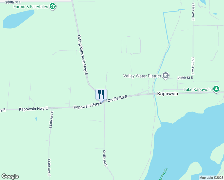 map of restaurants, bars, coffee shops, grocery stores, and more near 29727 150th Avenue East in Graham