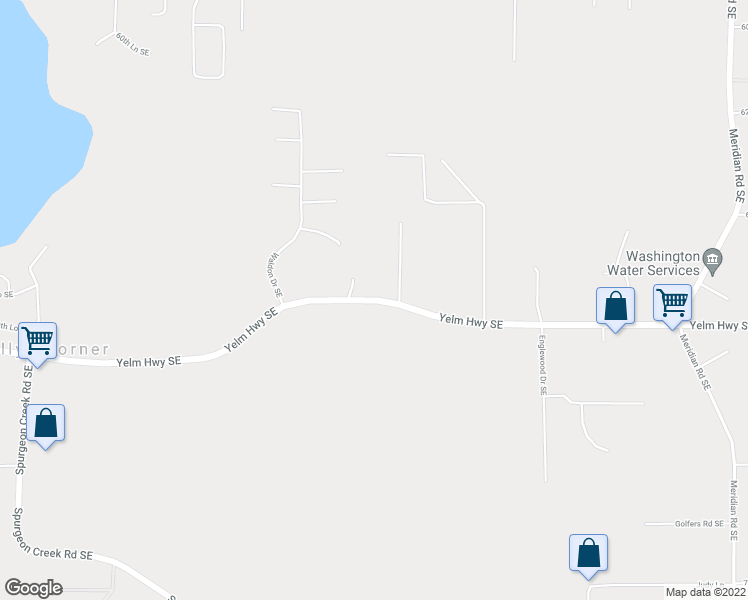 map of restaurants, bars, coffee shops, grocery stores, and more near 8744 Yelm Highway Southeast in Olympia