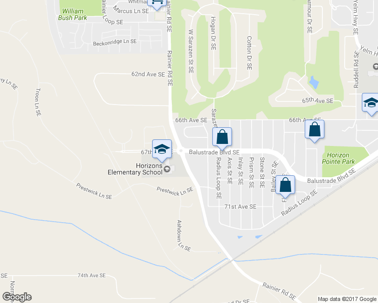map of restaurants, bars, coffee shops, grocery stores, and more near 4906 Balustrade Blvd SE in Olympia