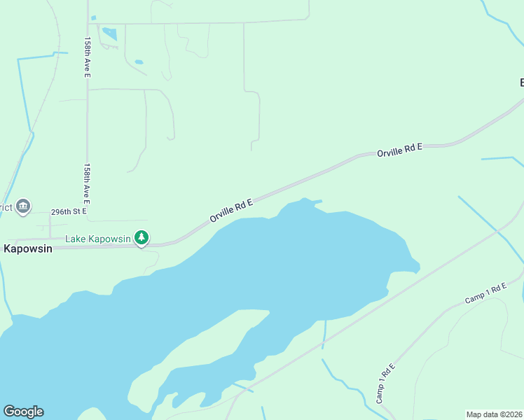 map of restaurants, bars, coffee shops, grocery stores, and more near 29517 Orville Road East in Orting