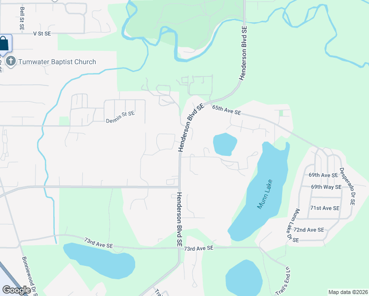 map of restaurants, bars, coffee shops, grocery stores, and more near 1216 68th Avenue Southeast in Olympia