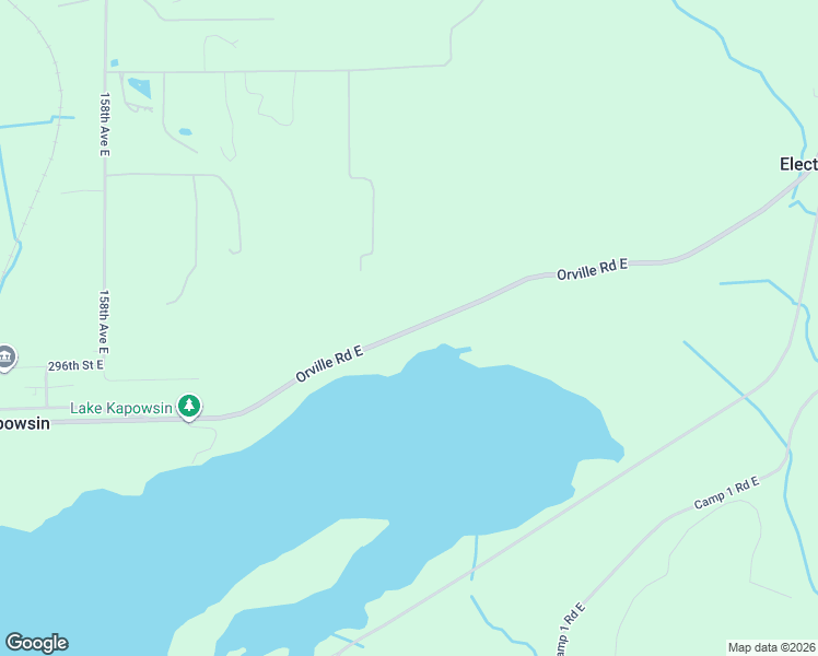 map of restaurants, bars, coffee shops, grocery stores, and more near 29517 Orville Road East in Orting