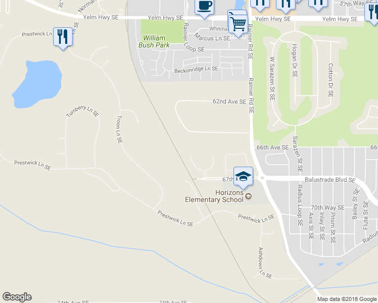 map of restaurants, bars, coffee shops, grocery stores, and more near 4411 64th Avenue Southeast in Olympia