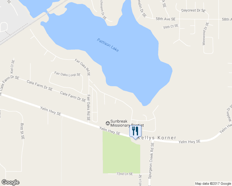 map of restaurants, bars, coffee shops, grocery stores, and more near 7844 Kelly Beach Road Southeast in Olympia