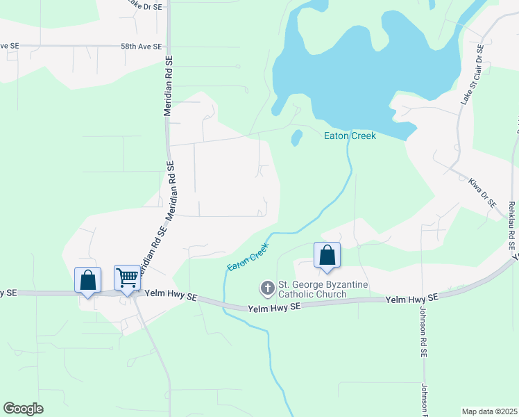 map of restaurants, bars, coffee shops, grocery stores, and more near 9726 65th Lane Southeast in Olympia