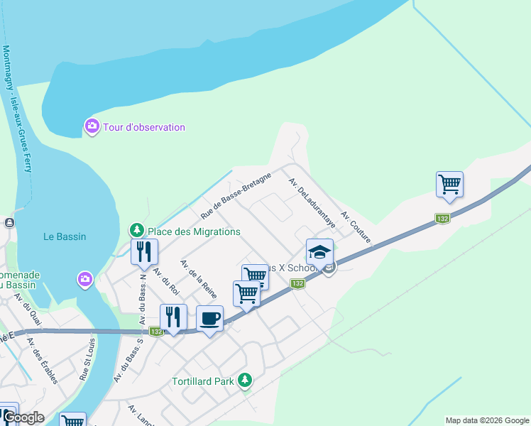 map of restaurants, bars, coffee shops, grocery stores, and more near 70 Rue de la seigneurie in Montmagny