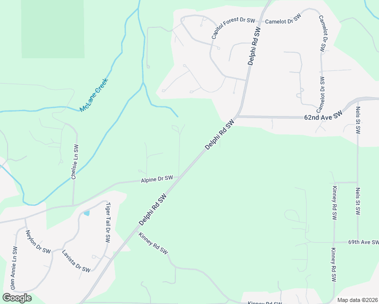 map of restaurants, bars, coffee shops, grocery stores, and more near 5910 Alpine Drive Southwest in Olympia