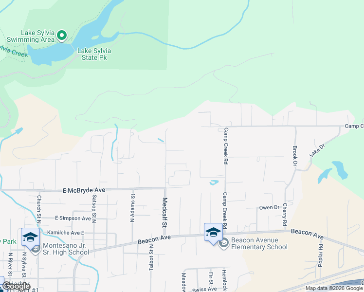 map of restaurants, bars, coffee shops, grocery stores, and more near 1320 Seely Court in Montesano