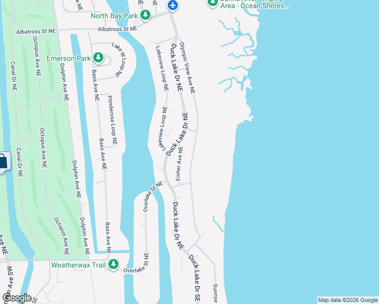 map of restaurants, bars, coffee shops, grocery stores, and more near 243 Olympic View Avenue Northeast in Ocean Shores