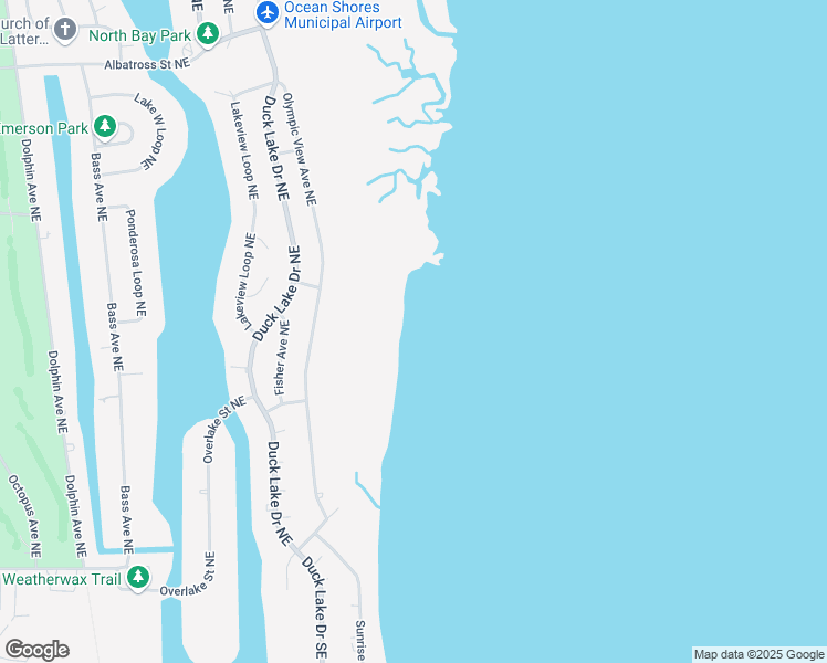 map of restaurants, bars, coffee shops, grocery stores, and more near in Ocean Shores