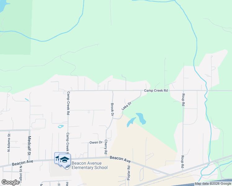 map of restaurants, bars, coffee shops, grocery stores, and more near 117 Camp Creek Road in Montesano