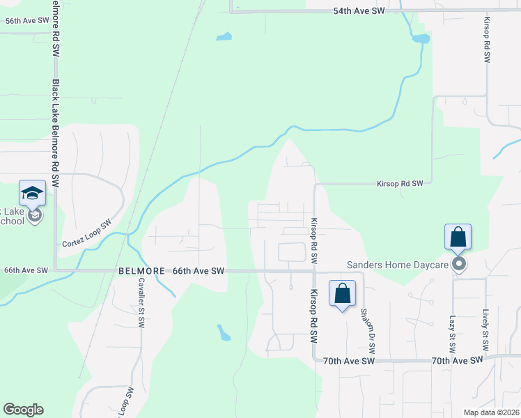 map of restaurants, bars, coffee shops, grocery stores, and more near 3334 63rd Avenue Southwest in Olympia