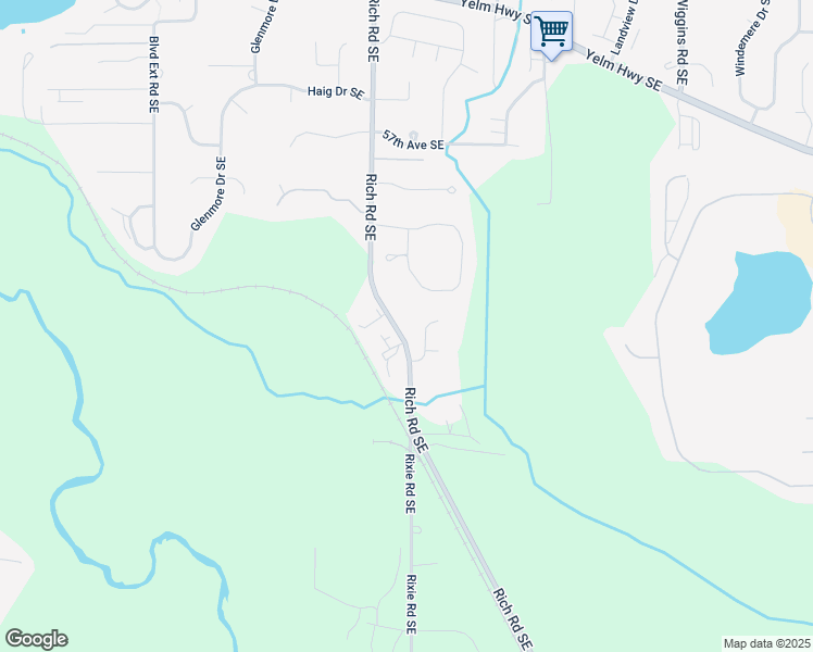 map of restaurants, bars, coffee shops, grocery stores, and more near 6211 Hickory Court Southeast in Olympia