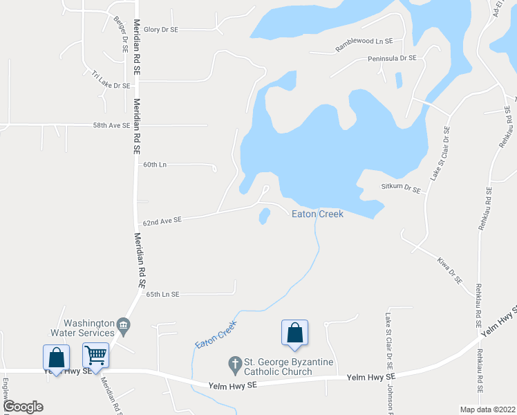 map of restaurants, bars, coffee shops, grocery stores, and more near 9911 62nd Avenue Southeast in Olympia