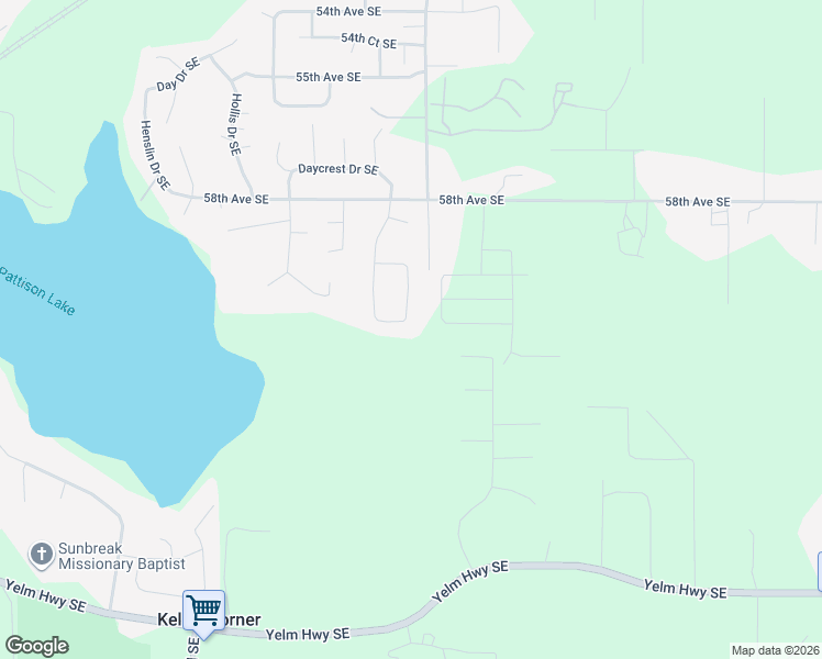 map of restaurants, bars, coffee shops, grocery stores, and more near 6113 Winnwood Loop Southeast in Olympia