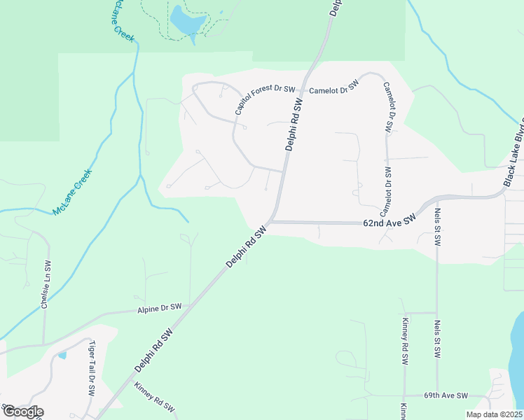 map of restaurants, bars, coffee shops, grocery stores, and more near 6010 Capitol Forest Court Southwest in Olympia