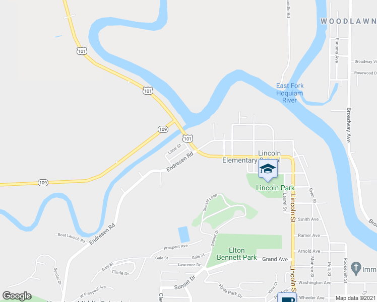 map of restaurants, bars, coffee shops, grocery stores, and more near 367 Endresen Road in Hoquiam