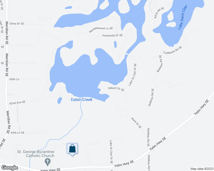 map of restaurants, bars, coffee shops, grocery stores, and more near 10210 Sitkum Drive Southeast in Olympia