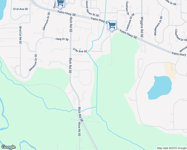 map of restaurants, bars, coffee shops, grocery stores, and more near 3134 60th Loop Southeast in Olympia