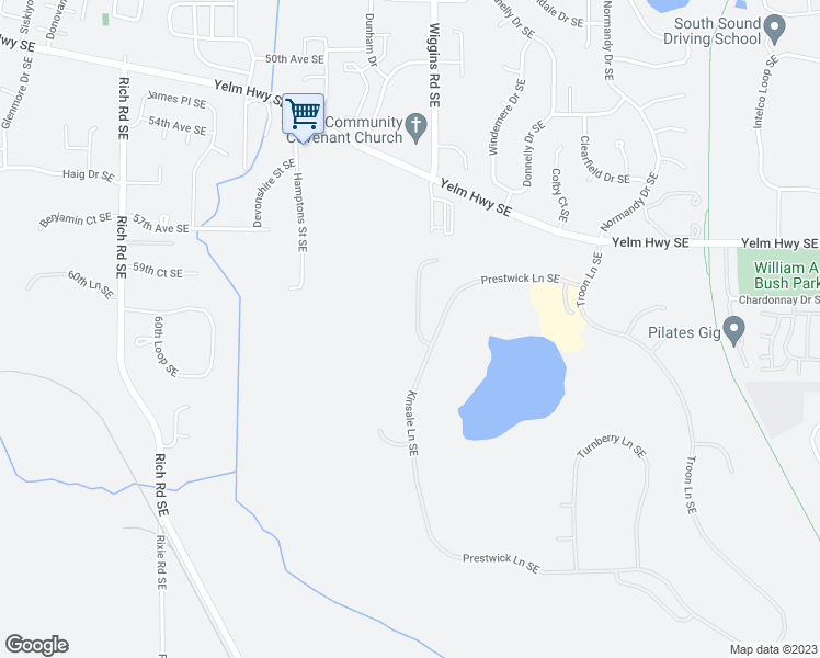 map of restaurants, bars, coffee shops, grocery stores, and more near 6039 Ashbourne Lane Southeast in Olympia