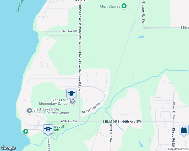 map of restaurants, bars, coffee shops, grocery stores, and more near 5916 Jody Court Southwest in Olympia