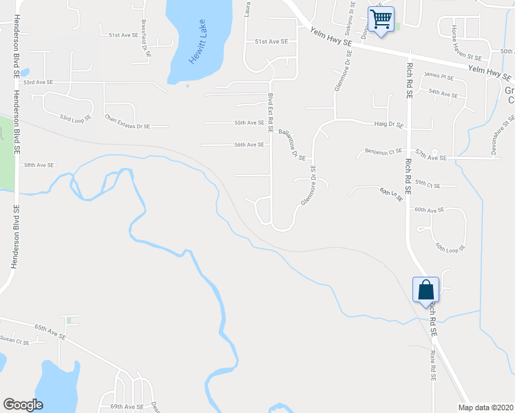 map of restaurants, bars, coffee shops, grocery stores, and more near 2450 60th Court Southeast in Olympia