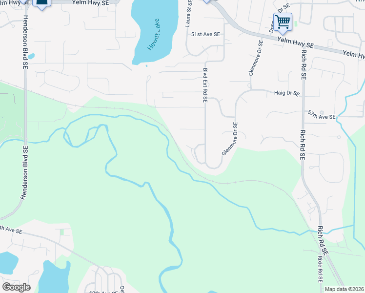 map of restaurants, bars, coffee shops, grocery stores, and more near 2443 60th Court Southeast in Olympia