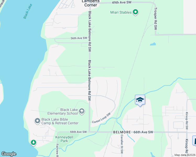 map of restaurants, bars, coffee shops, grocery stores, and more near 5916 Jody Court Southwest in Olympia