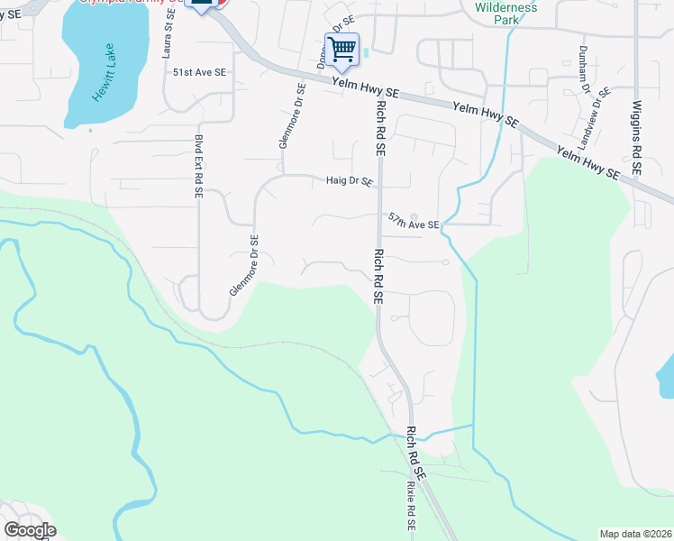map of restaurants, bars, coffee shops, grocery stores, and more near 2917 60th Lane Southeast in Olympia