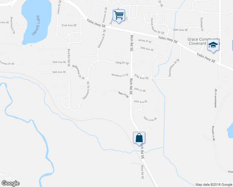 map of restaurants, bars, coffee shops, grocery stores, and more near 2843 60th Lane Southeast in Olympia