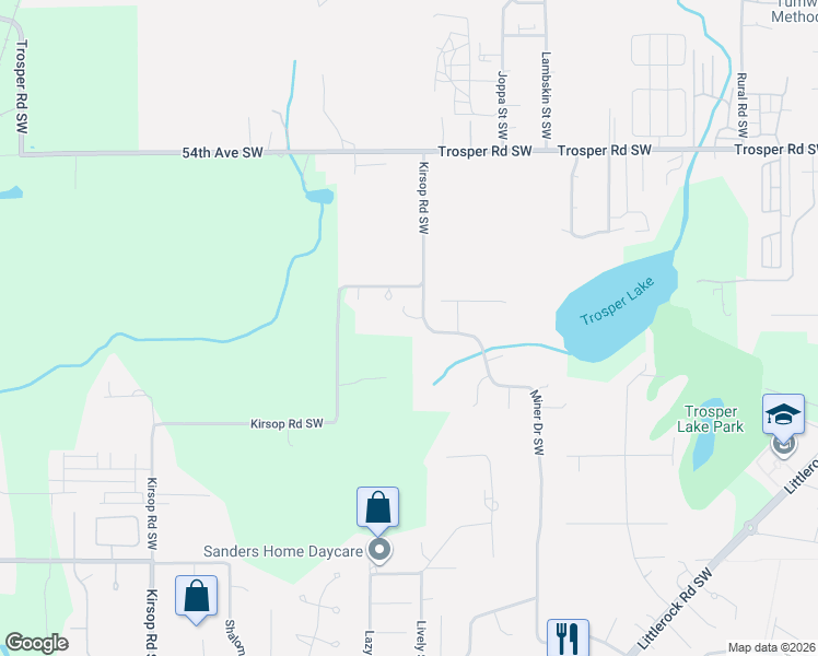 map of restaurants, bars, coffee shops, grocery stores, and more near 5982 Gold Dust Court Southwest in Tumwater