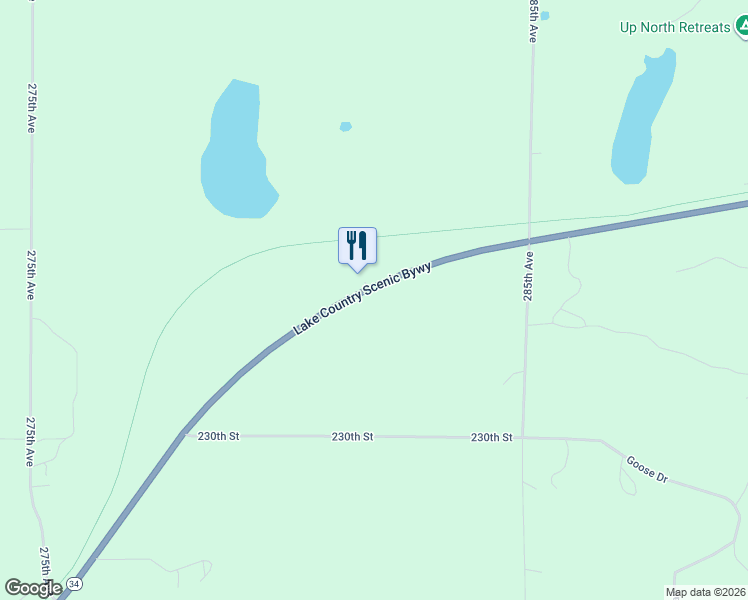 map of restaurants, bars, coffee shops, grocery stores, and more near 28235 Minnesota 34 in Akeley