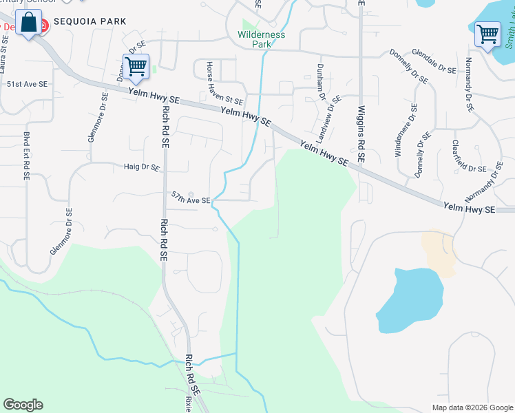 map of restaurants, bars, coffee shops, grocery stores, and more near 3237 57th Avenue Southeast in Olympia