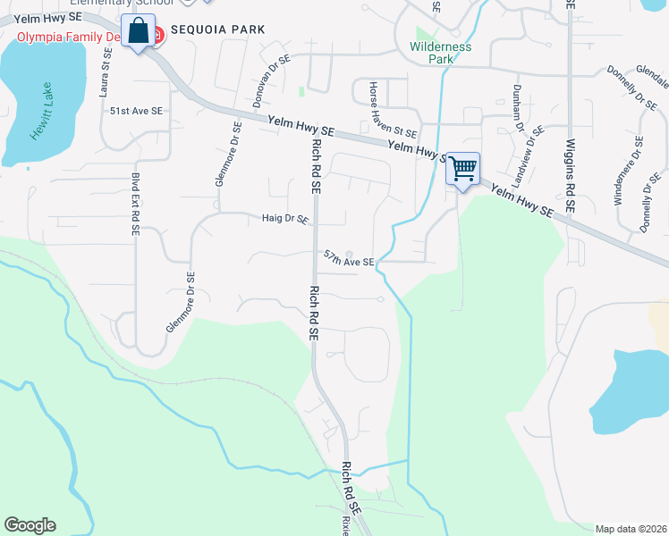 map of restaurants, bars, coffee shops, grocery stores, and more near 3011 57th Avenue Southeast in Olympia