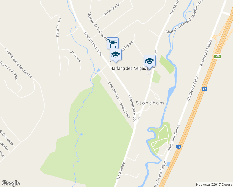 map of restaurants, bars, coffee shops, grocery stores, and more near Chemin des Grands Ducs in Capitale-Nationale