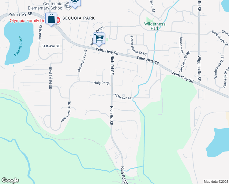 map of restaurants, bars, coffee shops, grocery stores, and more near 3011 57th Avenue Southeast in Olympia