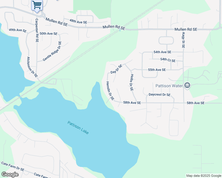 map of restaurants, bars, coffee shops, grocery stores, and more near 5526 Henslin Drive Southeast in Olympia