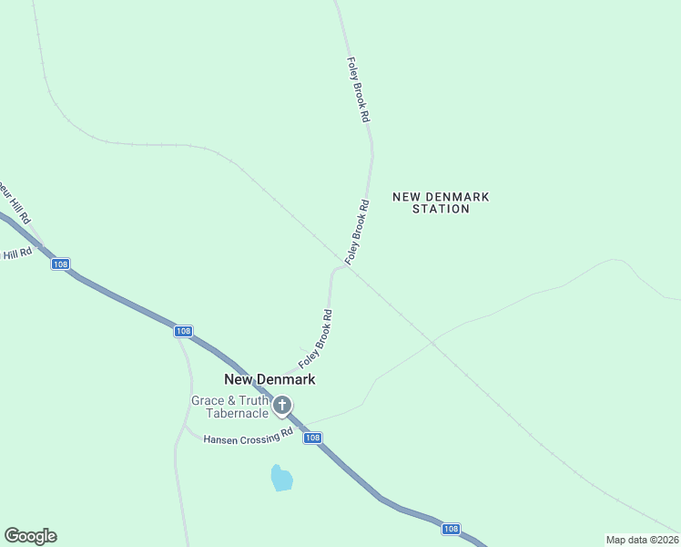 map of restaurants, bars, coffee shops, grocery stores, and more near 56 Foley Brook Road in New Denmark