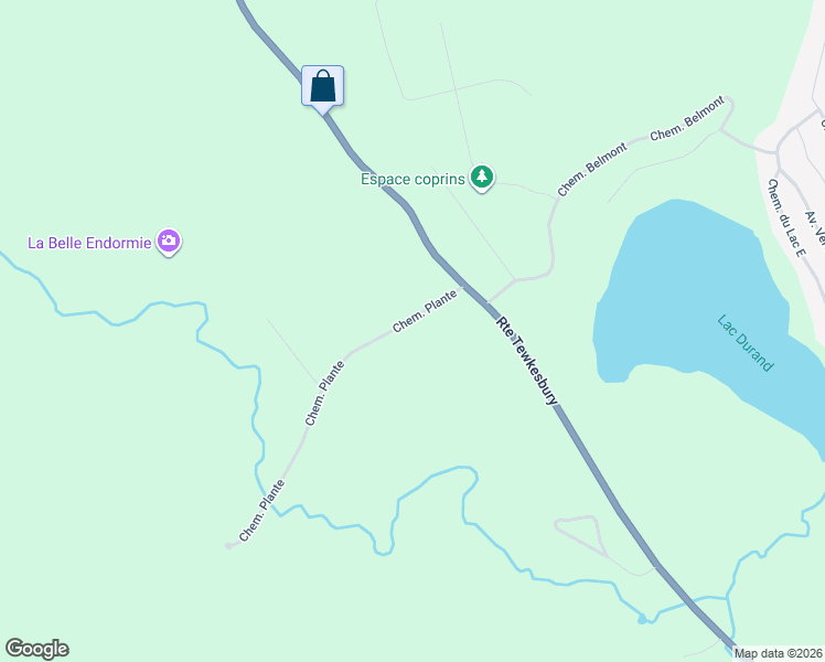 map of restaurants, bars, coffee shops, grocery stores, and more near 24 Chemin Plante in Stoneham-et-Tewkesbury