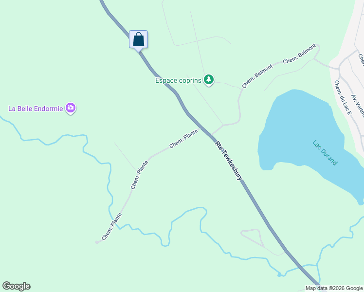 map of restaurants, bars, coffee shops, grocery stores, and more near 24 Chemin Plante in Stoneham-et-Tewkesbury