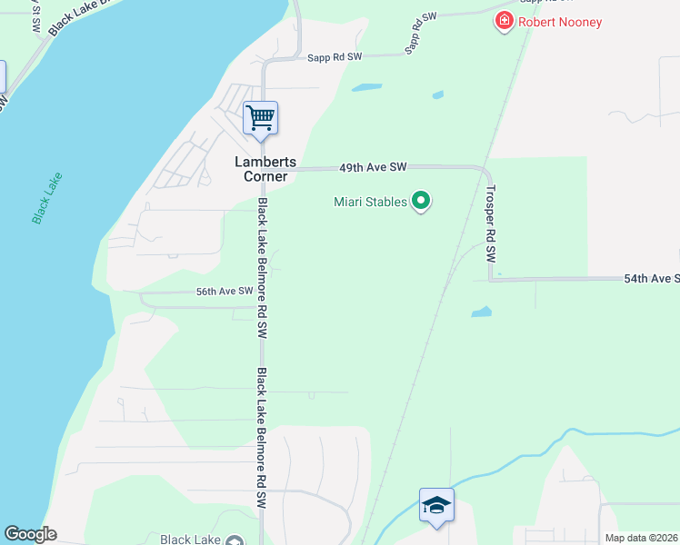 map of restaurants, bars, coffee shops, grocery stores, and more near 3717 49th Avenue Southwest in Olympia