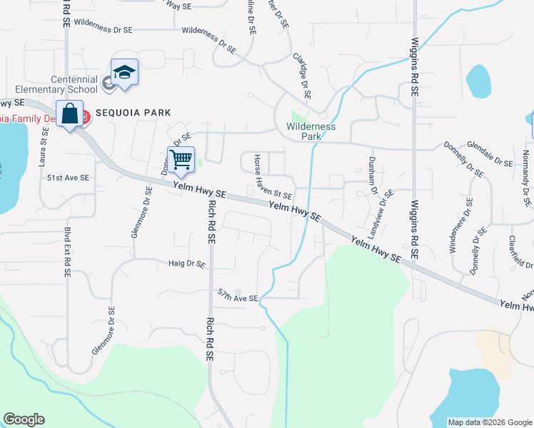 map of restaurants, bars, coffee shops, grocery stores, and more near 3146 54th Avenue Southeast in Olympia